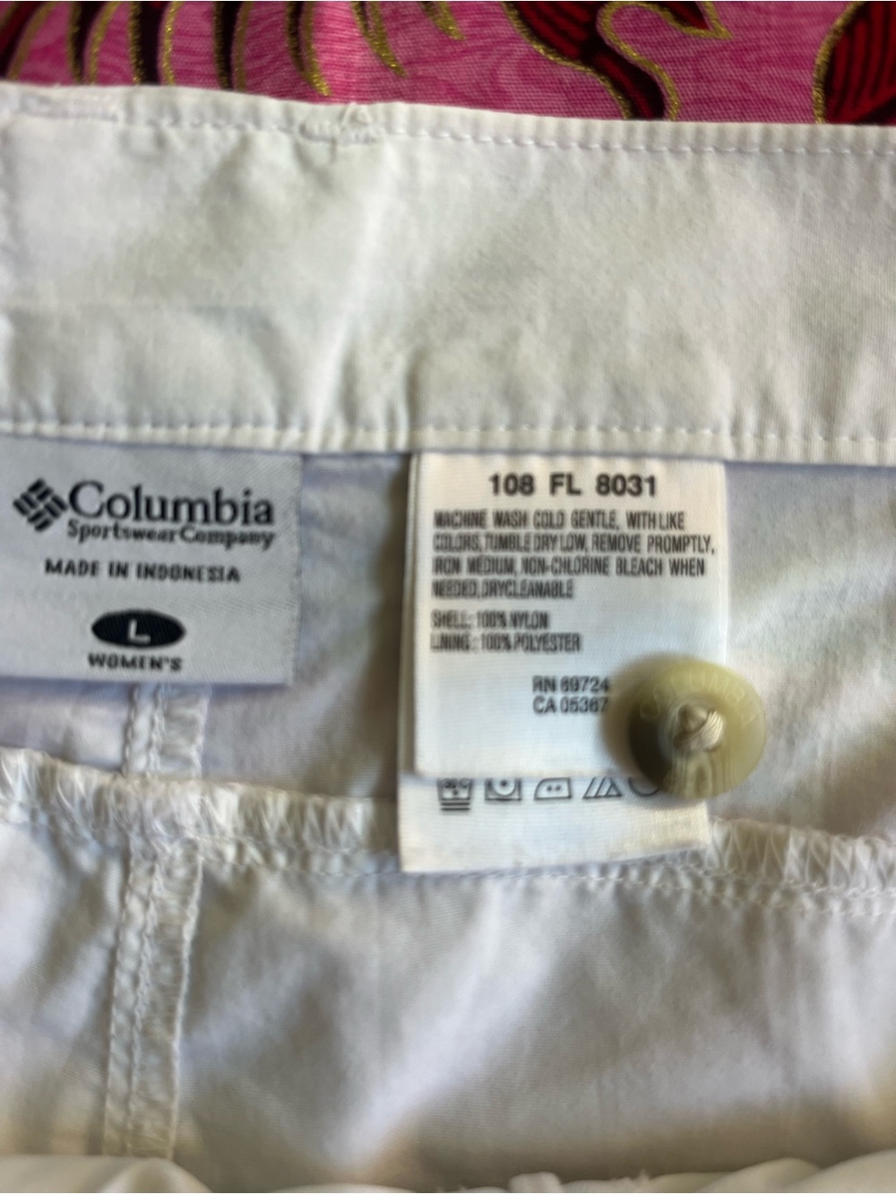 Columbia Omni-Shade White Cargo utility skort size L - Picture 10 of 11
